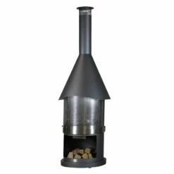 Gartenkamin/ Grill Firestar CLASSIC DN 800 Swing Glas