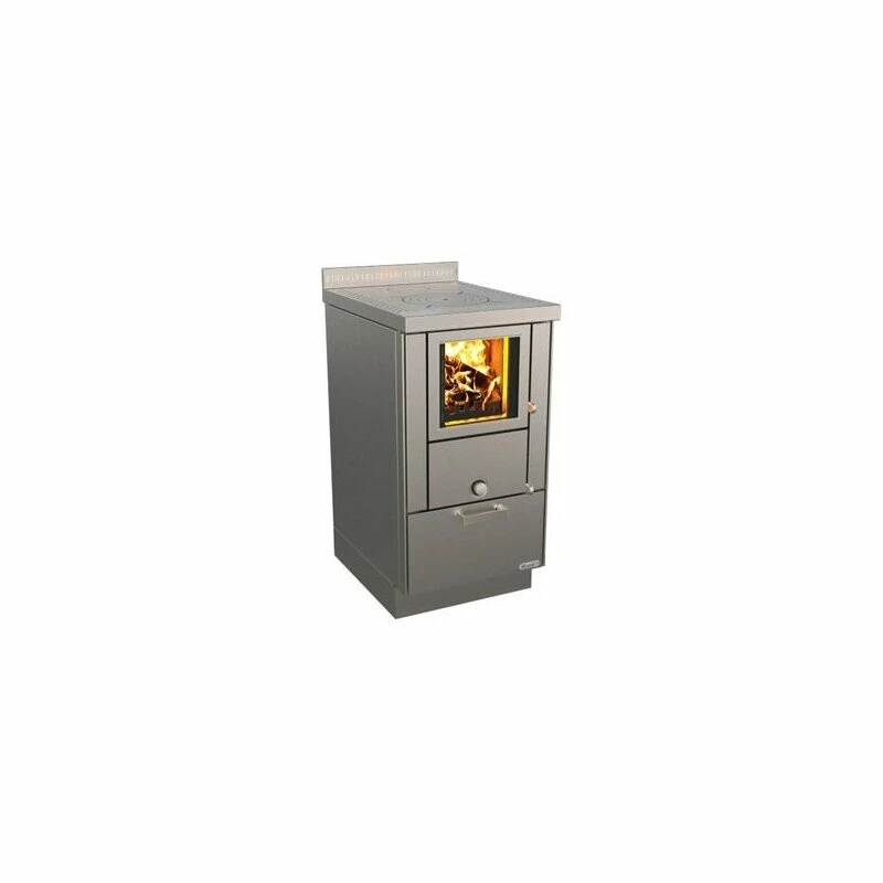 Holzherd Rizzoli - Serie RVE Ohne Backofen - RVE 45 - Edelstahl - 7 KW 1 Holzherd Rizzoli - Serie RVE Ohne Backofen - RVE 45 - Edelstahl - 7 KW