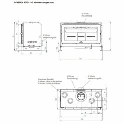 Holzkamin Einsatz Edilkamin SCREEN EVO 100 - 14,6 KW -Küchengrill Geschäft holzkamin einsatz edilkamin screen evo 100 146 kw4