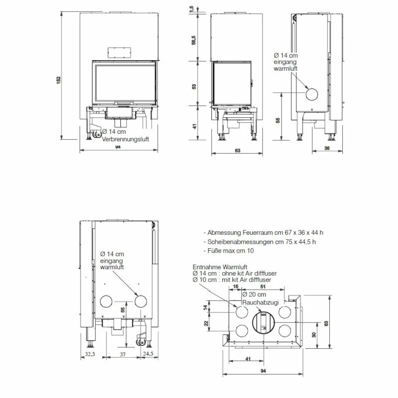 Holzkamin Einsatz Edilkamin WINDO2 95 - 14,7 KW - Fenster Rechts 3 Holzkamin Einsatz Edilkamin WINDO2 95 - 14,7 KW - Fenster Rechts – Bild 3