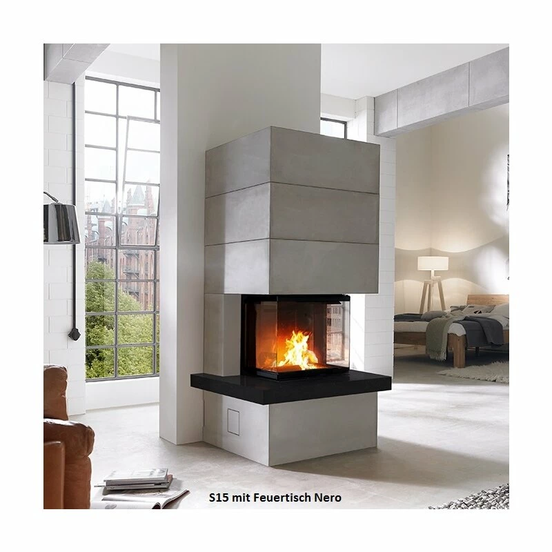 Kaminbausatz Camina S15 Mit Feuertisch - Speicherkamin - 9KW 1 Kaminbausatz Camina S15 Mit Feuertisch - Speicherkamin - 9KW