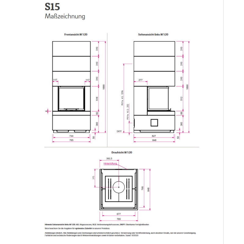 Kaminbausatz Camina S15 - Speicherkamin - 9KW 5 Kaminbausatz Camina S15 - Speicherkamin - 9KW – Bild 5