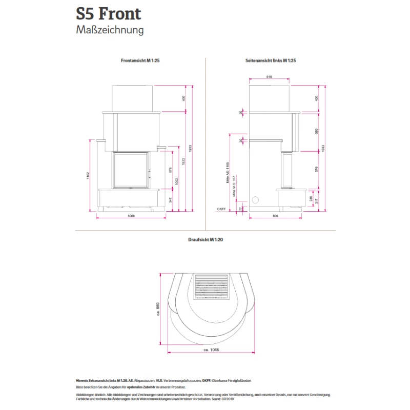 Kaminbausatz Camina S5 Front - Speicherkamin - 7KW 4 Kaminbausatz Camina S5 Front - Speicherkamin - 7KW – Bild 4