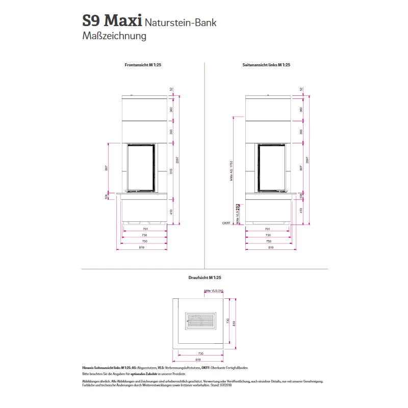Kaminbausatz Camina S9 Maxi - Speicherkamin - 7KW 6 Kaminbausatz Camina S9 Maxi - Speicherkamin - 7KW – Bild 6