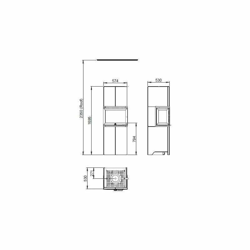 Kaminbausatz Jotul FS 173 Mit Jotul I 520 FRL, 3 Scheiben - 7 KW 2 Kaminbausatz Jotul FS 173 Mit Jotul I 520 FRL, 3 Scheiben - 7 KW – Bild 2