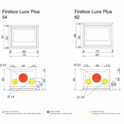 Kamineinsatz Edilkamin Firebox LUCE PLUS 54 -Küchengrill Geschäft kamineinsatz edilkamin firebox luce plus 542