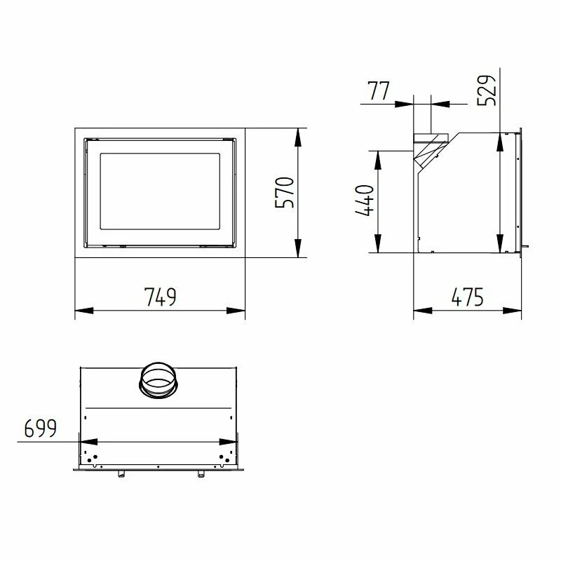 Kamineinsatz Jydepejsen Jydepejs H530 Modern - 8 KW 2 Kamineinsatz Jydepejsen Jydepejs H530 Modern - 8 KW – Bild 2