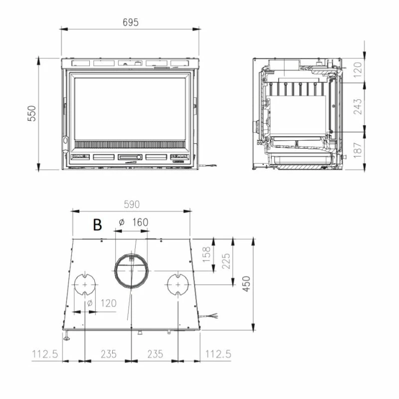 Kamineinsatz La Nordica INSERTO 70 L 4.0 Ventilato - 7,8 KW 2 Kamineinsatz La Nordica INSERTO 70 L 4.0 Ventilato - 7,8 KW – Bild 2