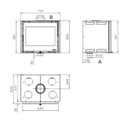 Kamineinsatz La Nordica Inserto 70 Wide - 7,5 KW -Küchengrill Geschäft kamineinsatz la nordica inserto 70 wide 75 kw2