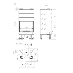 Kamineinsatz La Nordica Monoblocco Ghisa 750 Ironker Piano - 13,00 KW -Küchengrill Geschäft kamineinsatz la nordica monoblocco ghisa 750 ironker piano 1300 kw7