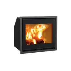 Kamineinsatz SCAN 1003 BB Schwarzes Glas / Schwarze Kantenleiste - 7 KW