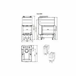 Kamineinsatz SCAN 5005 FRL - 10 KW -Küchengrill Geschäft kamineinsatz scan 5005 frl 10 kw8