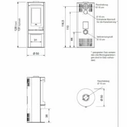 Kaminofen Edilkamin TALLY 8 - 8 KW -Küchengrill Geschäft kaminofen edilkamin tally 8 8 kw6