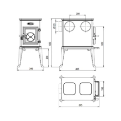 Kaminofen Gussofen Dovre 100 CBS - Schwarz - 5,0 KW -Küchengrill Geschäft kaminofen gussofen dovre 100 cbs schwarz 50 kw13