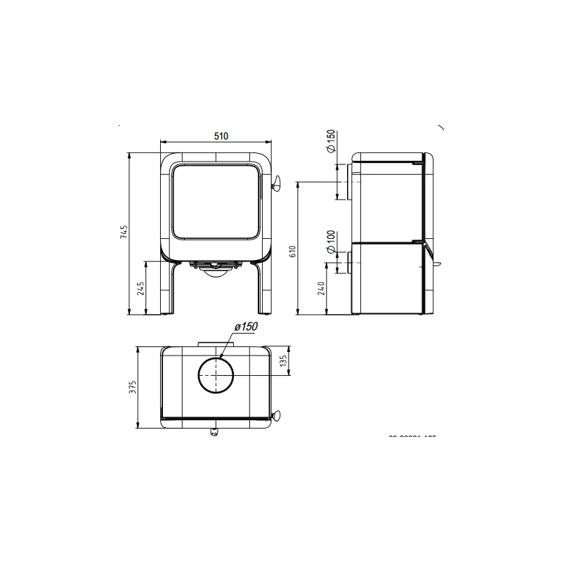 Kaminofen Gussofen Dovre Rock350TB - Schwarz Lackiert - 7,0 KW 9 Kaminofen Gussofen Dovre Rock350TB - Schwarz Lackiert - 7,0 KW – Bild 9