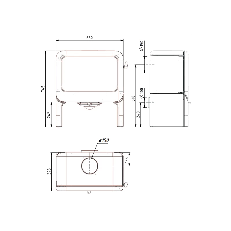 Kaminofen Gussofen Dovre Rock500TB - Schwarz Lackiert - 9,0 KW 7 Kaminofen Gussofen Dovre Rock500TB - Schwarz Lackiert - 9,0 KW – Bild 7