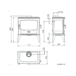 Kaminofen Gussofen Dovre Tai55WD - Schwarz - 11,0 KW -Küchengrill Geschäft kaminofen gussofen dovre tai55wd schwarz 110 kw14
