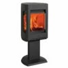 Kaminofen Gussofen Jotul F 167 Säulenfuß Mit Seitenfenstern - Schwarz Lackiert (BP) - 5 KW