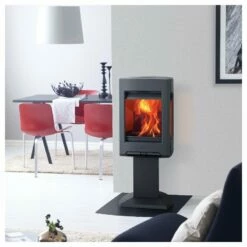 Kaminofen Gussofen Jotul F 167 Säulenfuß Mit Seitenfenstern - Schwarz Lackiert (BP) - 5 KW -Küchengrill Geschäft kaminofen gussofen jotul f 167 saeulenfuss mit seitenfenstern schwarz lackiert bp 5 kw2