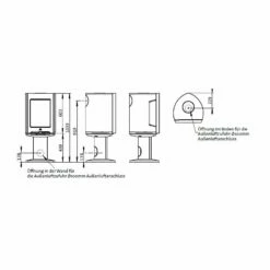 Kaminofen Gussofen Jotul F 167 Säulenfuß Mit Seitenfenstern - Schwarz Lackiert (BP) - 5 KW -Küchengrill Geschäft kaminofen gussofen jotul f 167 saeulenfuss mit seitenfenstern schwarz lackiert bp 5 kw4