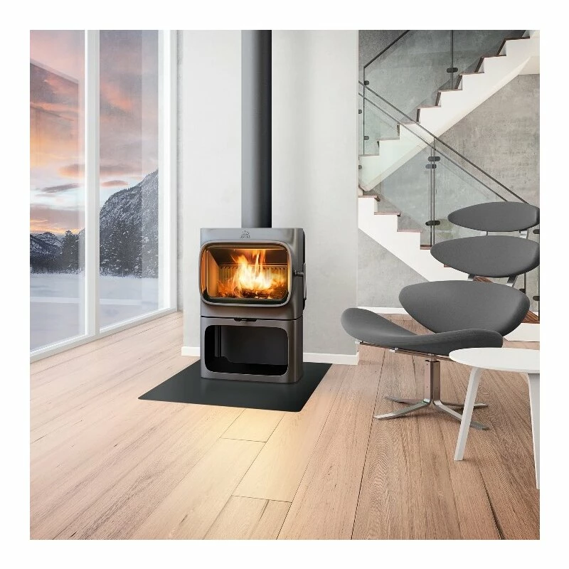 Kaminofen Gussofen Jotul F 305 B (mit Sockel), Schwarz Lackiert (BP) - 7 KW 2 Kaminofen Gussofen Jotul F 305 B (mit Sockel), Schwarz Lackiert (BP) - 7 KW – Bild 2