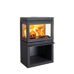 Kaminofen Gussofen Jotul F 520 Mit I 520 Einsatz (3 Scheiben) - 7 KW