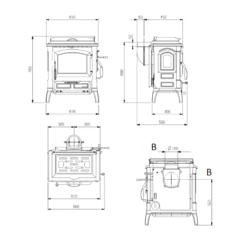 Kaminofen Gussofen La Nordica Isetta EVO 4.0 - 7,3 KW -Küchengrill Geschäft kaminofen gussofen la nordica isetta evo 40 73 kw7