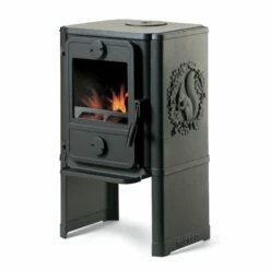 Kaminofen Gussofen Morsoe 1442 - Glatt Mit Eichhörnchen - 5 KW
