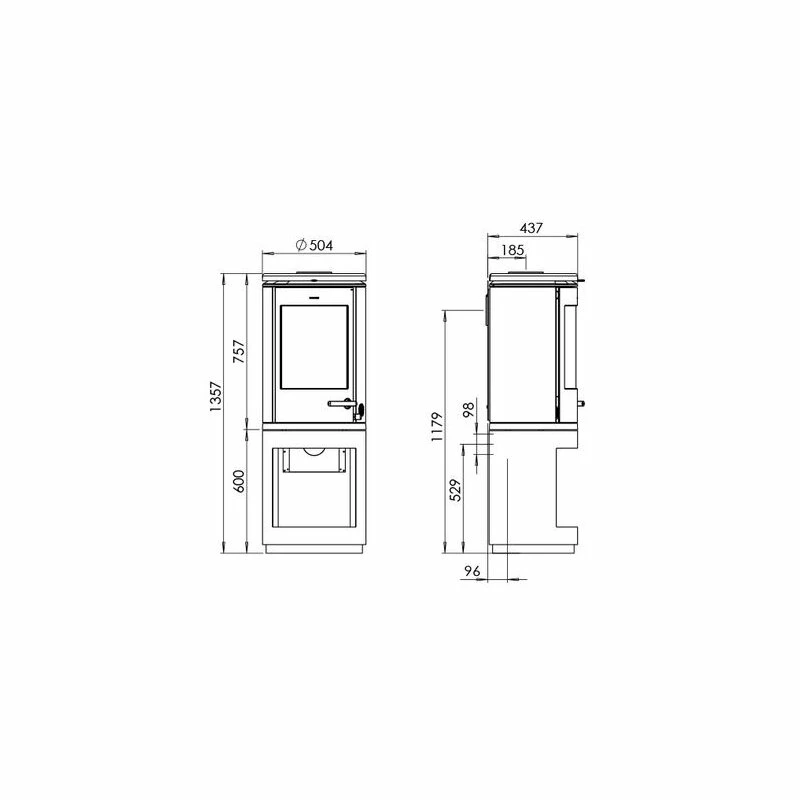 Kaminofen Gussofen Morsoe 7893 Mit Holzfach - 7 KW 2 Kaminofen Gussofen Morsoe 7893 Mit Holzfach - 7 KW – Bild 2
