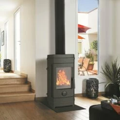 Kaminofen Gussofen Wamsler Rocky - Schwarz - 7 KW -Küchengrill Geschäft kaminofen gussofen wamsler rocky schwarz 7 kw2