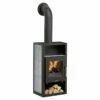 Kaminofen Justus Texas - Keramik Grau - 6 KW