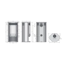 Kaminofen Justus Usedom 7 - 7 KW -Küchengrill Geschäft kaminofen justus usedom 7 7 kw5