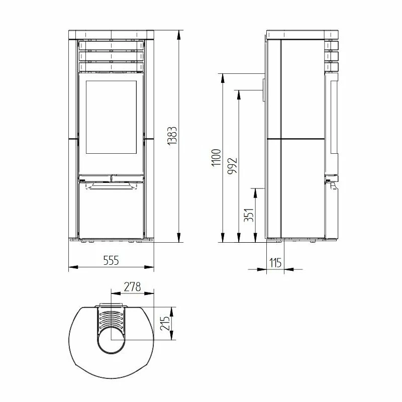 Kaminofen Jydepejsen Cosmo 1147 Speckstein Spezial - 6 KW 3 Kaminofen Jydepejsen Cosmo 1147 Speckstein Spezial - 6 KW – Bild 3