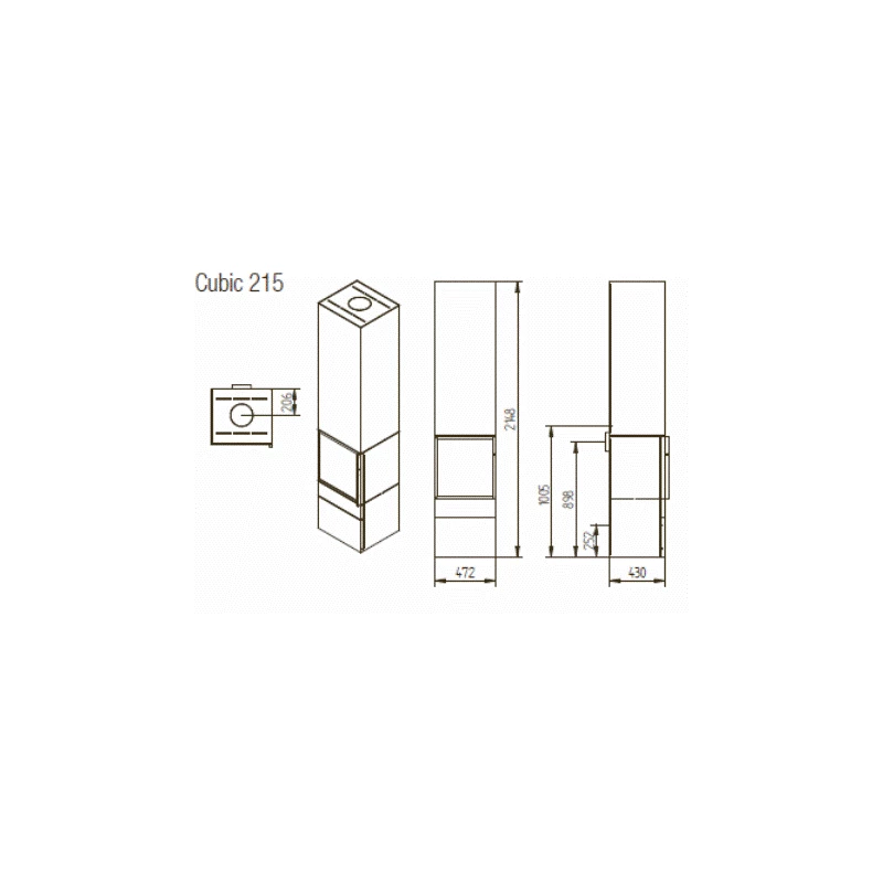 Kaminofen Jydepejsen Cubic 215 - 8 KW 3 Kaminofen Jydepejsen Cubic 215 - 8 KW – Bild 3