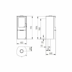 Kaminofen Jydepejsen Mido Stahl - 6 KW -Küchengrill Geschäft kaminofen jydepejsen mido stahl 6 kw8