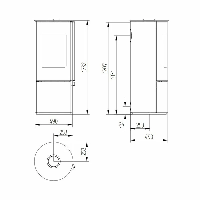 Kaminofen Jydepejsen Omega Basic - 7 KW 3 Kaminofen Jydepejsen Omega Basic - 7 KW – Bild 3
