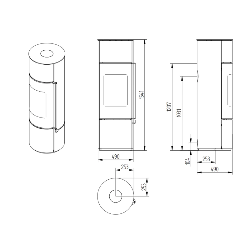 Kaminofen Jydepejsen Omega Core (Speicherstein) - 7 KW 2 Kaminofen Jydepejsen Omega Core (Speicherstein) - 7 KW – Bild 2