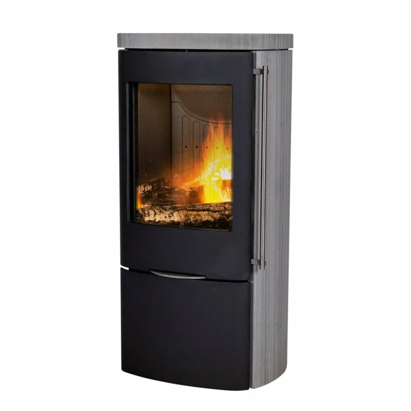 Kaminofen Jydepejsen Senza Grey Wood Sandstein - 4 KW 2 Kaminofen Jydepejsen Senza Grey Wood Sandstein - 4 KW – Bild 2