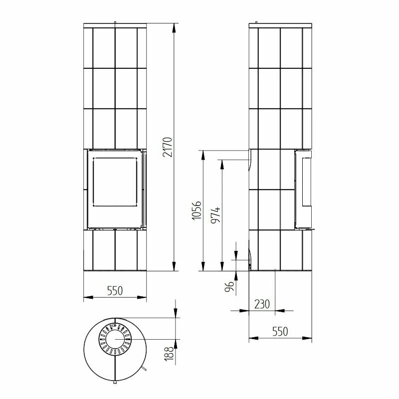 Kaminofen Jydepejsen Troja 46, Speckstein - 7 KW 2 Kaminofen Jydepejsen Troja 46, Speckstein - 7 KW – Bild 2