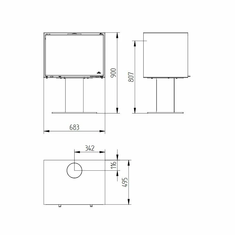 Kaminofen Jydepejsen Zeta Base - 7 KW 3 Kaminofen Jydepejsen Zeta Base - 7 KW – Bild 3