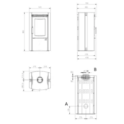 Kaminofen La Nordica Ester BII - Vulcan - 7,5 KW -Küchengrill Geschäft kaminofen la nordica ester bii vulcan 75 kw4