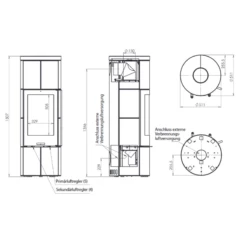 Kaminofen Oranier Arkona W+ 2.0 - 7 KW -Küchengrill Geschäft kaminofen oranier arkona w 20 7 kw10
