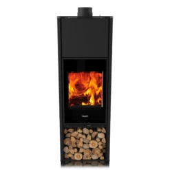 Kaminofen Rizzoli - Serie X Line - Plus - Schwarz Lackiert - 8 KW