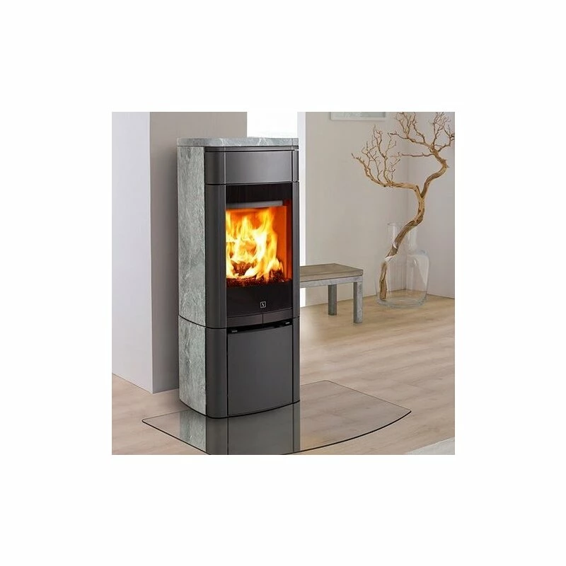Kaminofen SCAN 65-3 Speckstein Ohne Seitenfenster, Schwarz - 6 KW 2 Kaminofen SCAN 65-3 Speckstein Ohne Seitenfenster, Schwarz - 6 KW – Bild 2