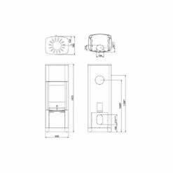 Kaminofen SCAN 65-9 Hightop Stahlmodell Ohne Seitenfenster - 6 KW -Küchengrill Geschäft kaminofen scan 65 9 hightop stahlmodell ohne seitenfenster 6 kw3