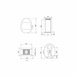 Kaminofen SCAN 66-1 Wall - Wandmodell Inkl. Beschlag, Schwarz - 5 KW -Küchengrill Geschäft kaminofen scan 66 1 wall wandmodell inkl beschlag schwarz 5 kw3