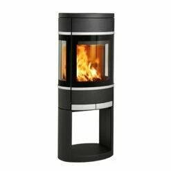 Kaminofen SCAN 68-12 Auf Offenem Sockel Mit Seitenfenster - 5,5 KW