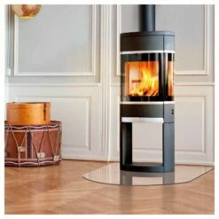 Kaminofen SCAN 68-12 Auf Offenem Sockel Mit Seitenfenster - 5,5 KW -Küchengrill Geschäft kaminofen scan 68 12 auf offenem sockel mit seitenfenster 55 kw3