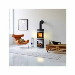 Kaminofen SCAN 68-12 Auf Offenem Sockel Mit Seitenfenster - 5,5 KW -Küchengrill Geschäft kaminofen scan 68 12 auf offenem sockel mit seitenfenster 55 kw5