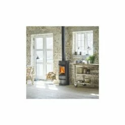 Kaminofen SCAN 68-13 Low Base, Griffe Und Leisten Schwarz - 5,5 KW -Küchengrill Geschäft kaminofen scan 68 13 low base griffe und leisten schwarz 55 kw3